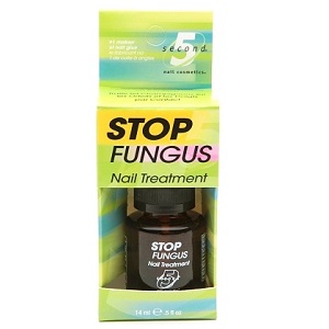 bottle and box of 5 Second Stop Fungus Nail Treatment