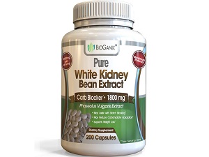 bottle of BioGanix Pure White Kidney Bean Extract