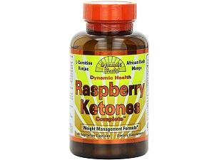 bottle of Dynamic Health Raspberry Ketones Complete