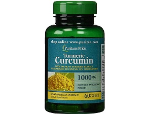 bottle of Puritan's Pride Turmeric Curcumin