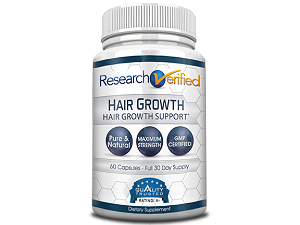 bottle of Research Verified Hair Growth