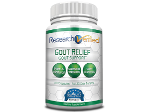 bottle of Research Verified's Gout Relief