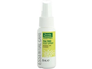 bottle of Thursday Plantation Tea Tree Foot Spray