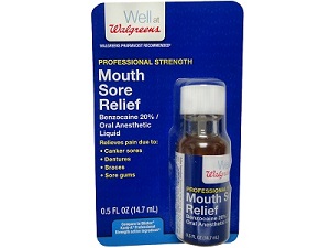 bottle of Walgreens Instant Mouth Sore Relief