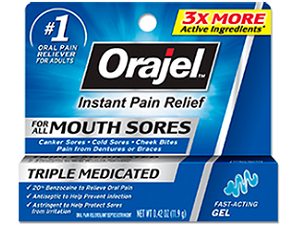 box of Orajel Mouth Sore Gel