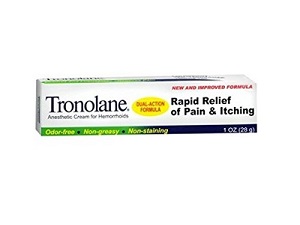 box of Tronolane Anesthetic Cream For Hemorrhoids